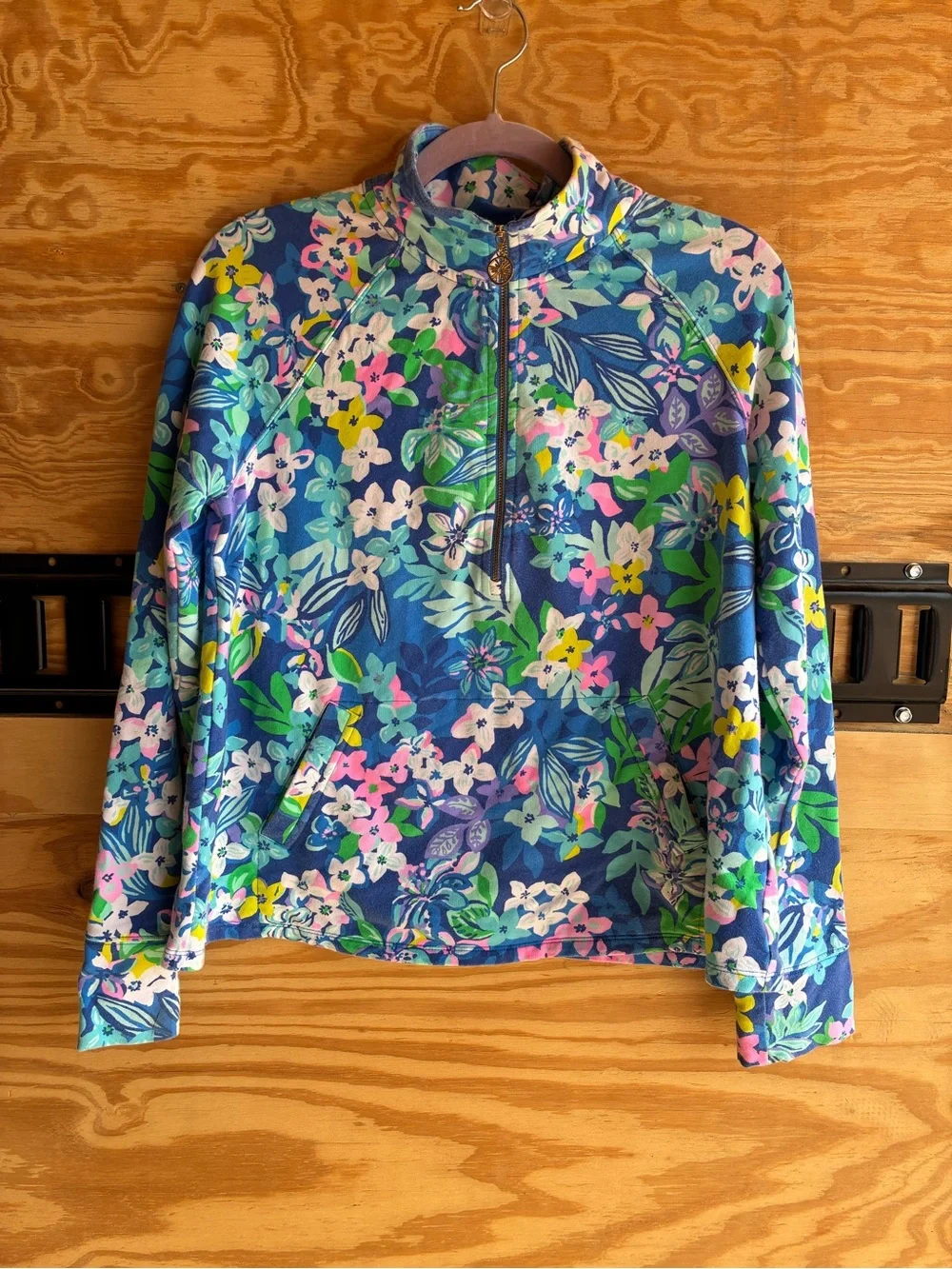 LILY PULITZER Melena UPF 50+ Melena 1/4 zipper Pullover Size Small